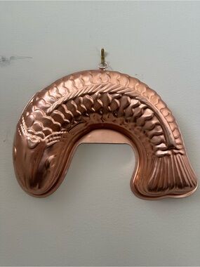 Vintage Copper Fish Mold - Warm Copper Finish